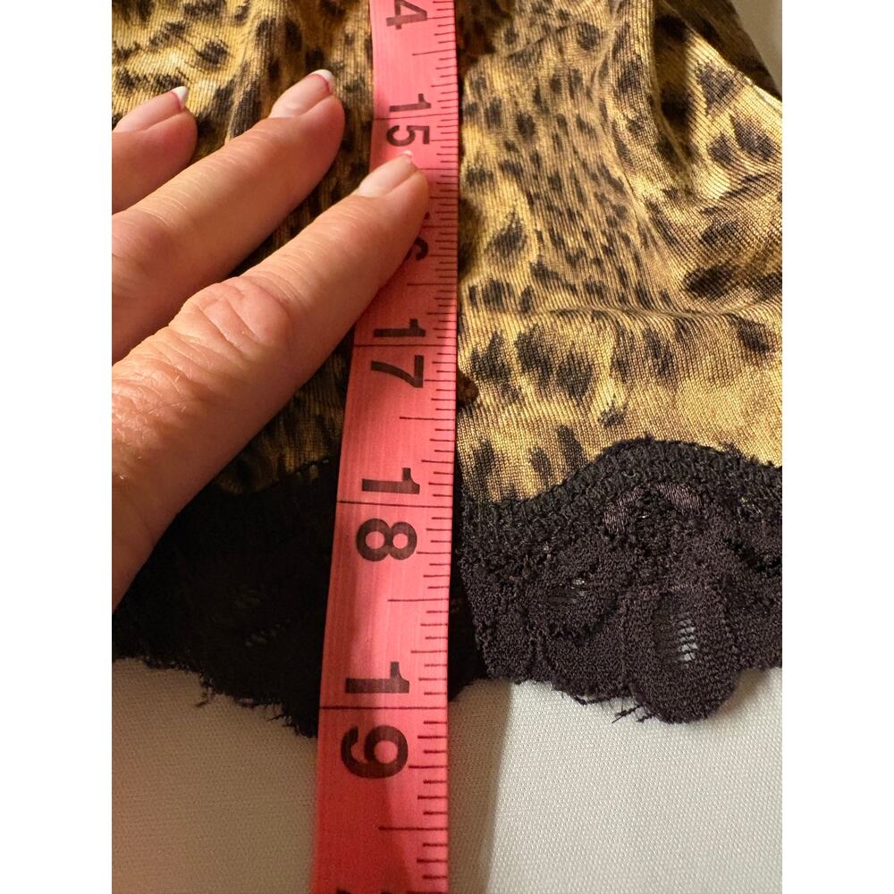 NWT Lynn Ritchie Leopard Print Lace Trim Cardigan Shrug XL Y2K Boho - Picture 8 of 9